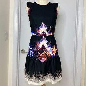 Sandro geometric fireworks mini dress 🎆🎇🌠